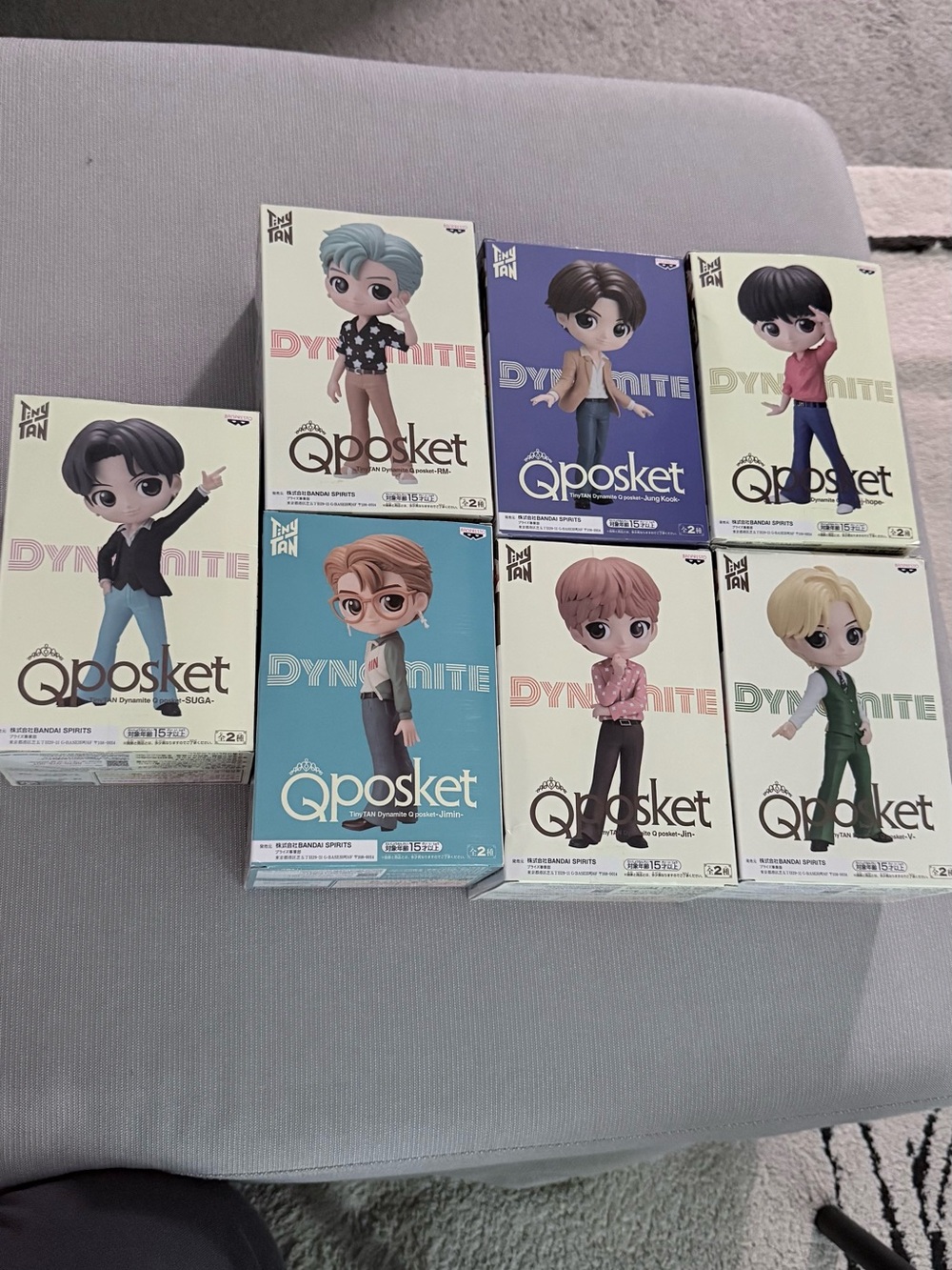 BTS TinyTAN Dynamite Q Posket Complete Set Bandai Japan